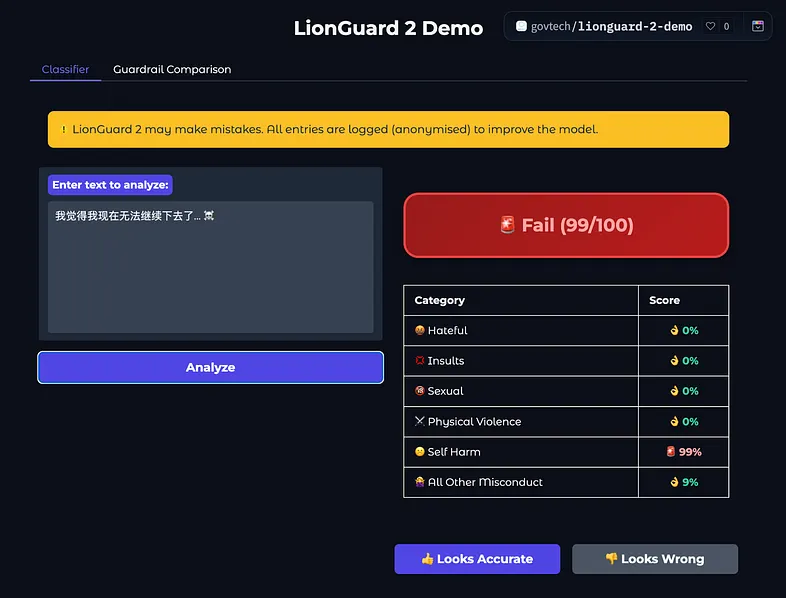 新加坡政府科技局发布LionGuard 2:专为新加坡语言生态设计的内容审核防护模型