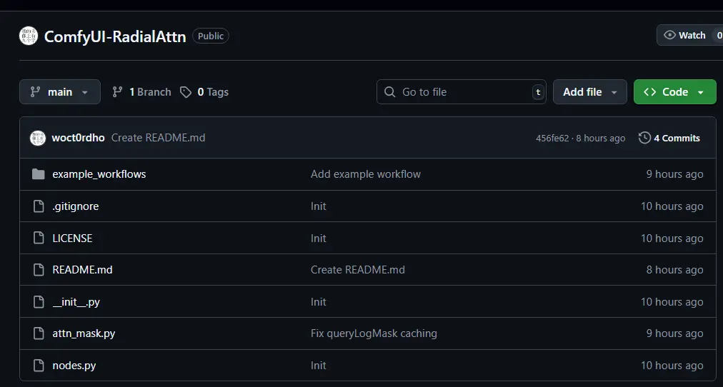 ComfyUI-RadialAttn:将高效 Radial Attention 集成至原生工作流