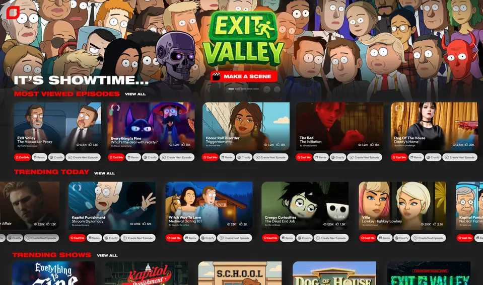 亚马逊投资的AI流媒体平台Showrunner上线,首部剧集《Exit Valley》开撕硅谷精英