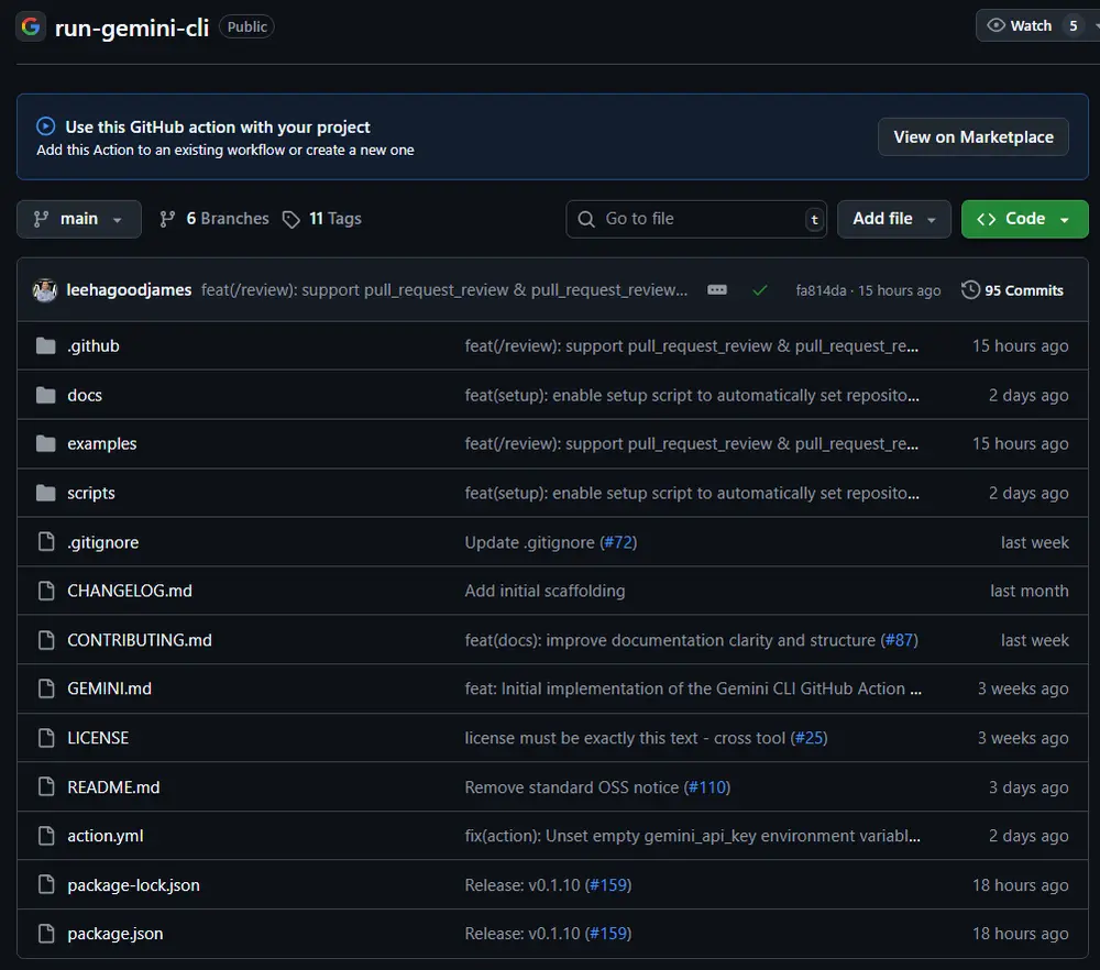 Gemini CLI GitHub Actions