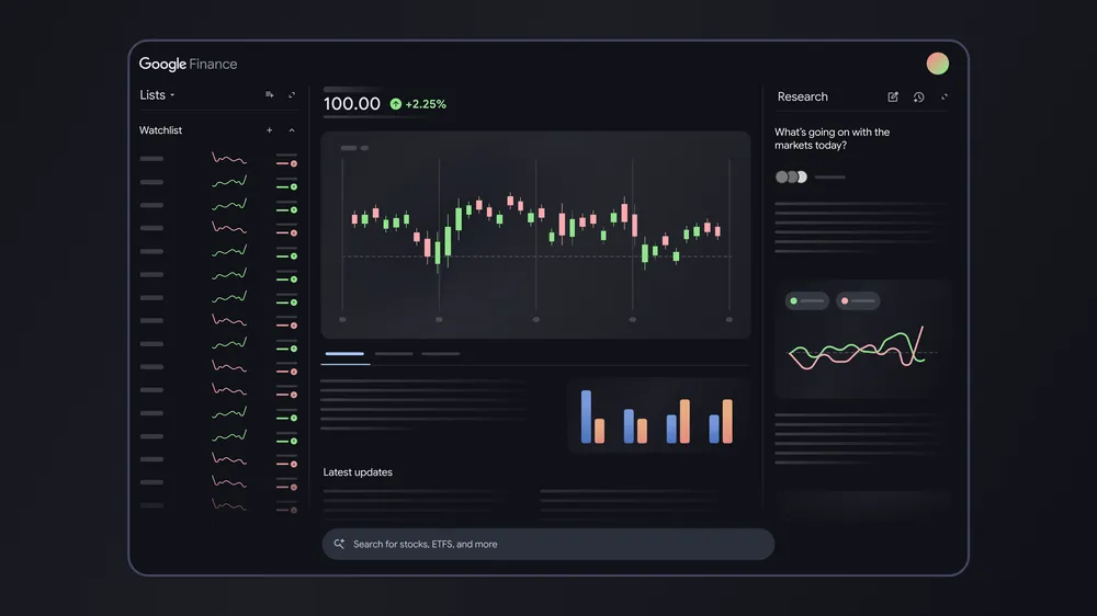 谷歌测试升级版 Google Finance,新增 AI 功能和实时新闻流