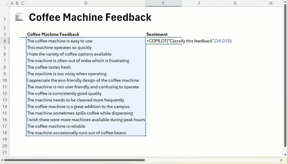 Excel 新函数 COPILOT 上线:用自然语言驱动你的表格