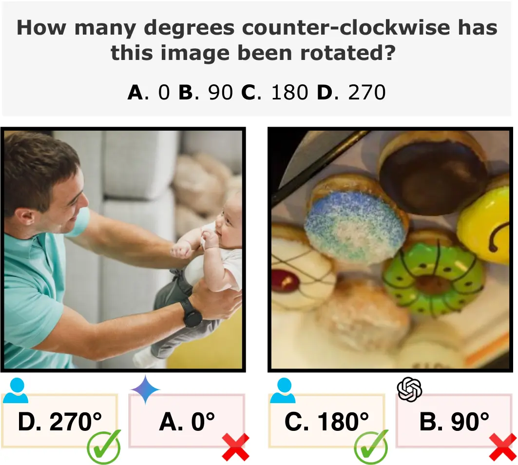 北卡教堂山分校新研究:GPT-5、Gemini-2.5-Pro等顶级多模态大语言模型,竟难区分图像90°与270°旋转