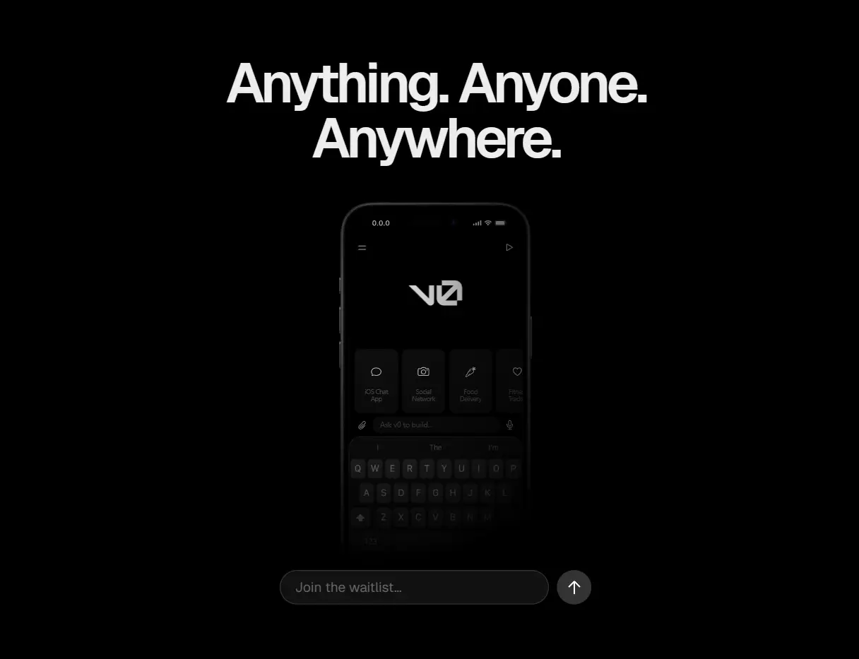 Vercel 旗下 v0宣布将推出 iOS 应用
