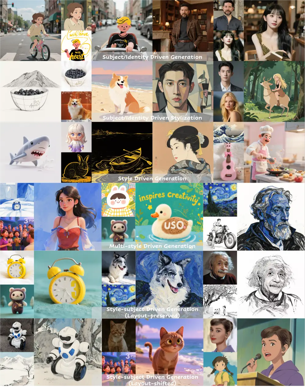 字节跳动推出 USO:统一风格与主体生成模型,开源全方案赋能创作