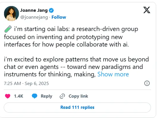 OpenAI 重组“AI 个性”团队：从独立小组到核心训练环节，交互设计正式系统化