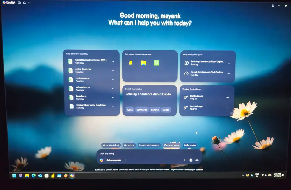 Windows 11 Copilot 推出全新主页界面:从聊天助手迈向 AI 操作中心