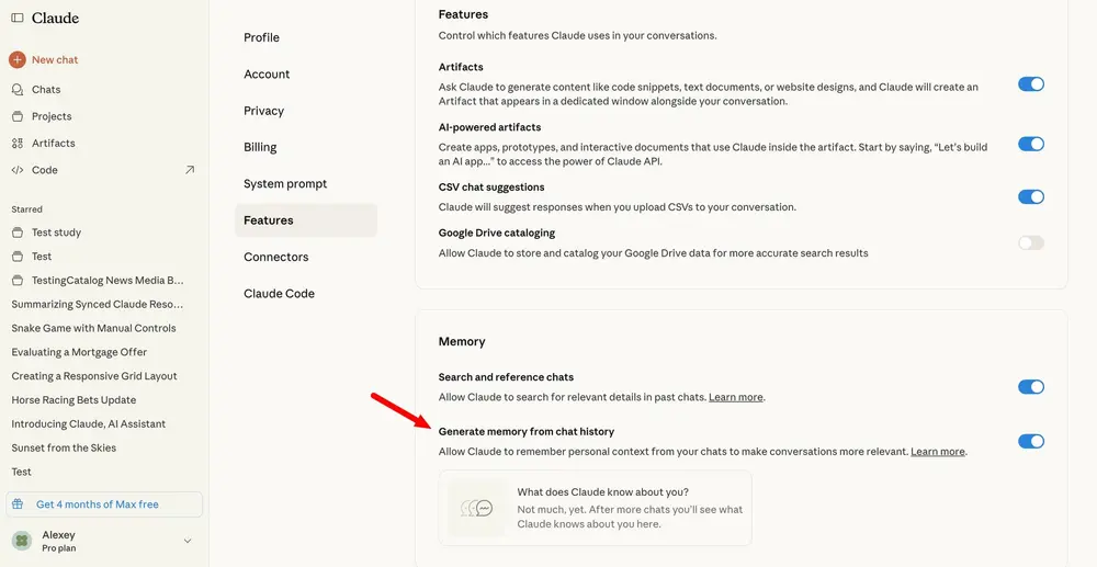 Claude 即将上线记忆与私人聊天功能：更连贯，也更私密