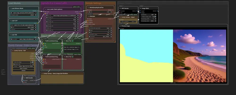多层 Web 画布工具Comfy-Canvas发布 Beta 0.1.1:轻量画布,直连 ComfyUI