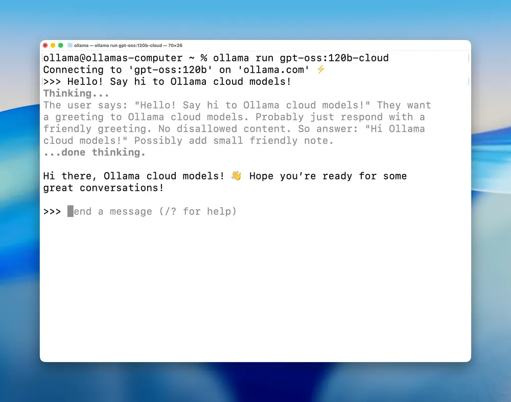 Ollama 云模型上线预览：本地体验无缝延伸至云端