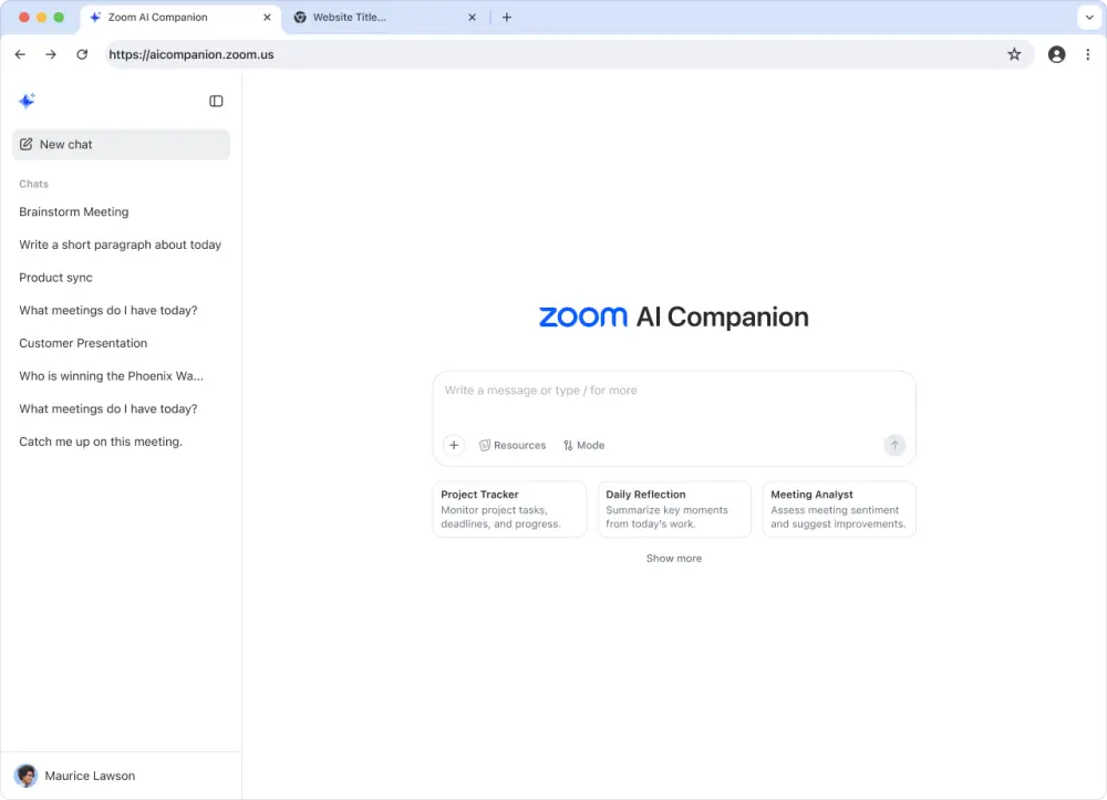 Zoom AI Companion