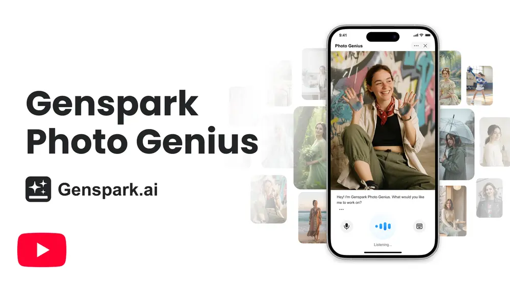 Genspark 推出 Photo Genius:支持语音控制的 AI 照片编辑功能上线