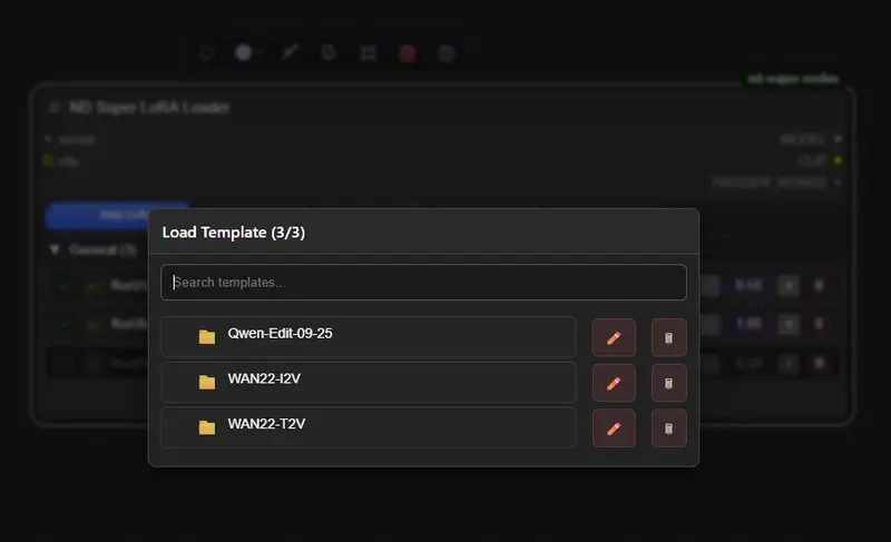 ND Super Nodes：提升 ComfyUI 工作效率的 LoRA 增强节点，实现一键加载与模板复用