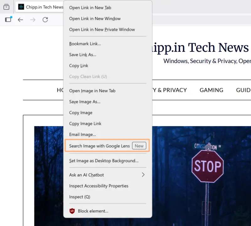 Mozilla 为 Firefox 桌面版集成 Google Lens 视觉搜索