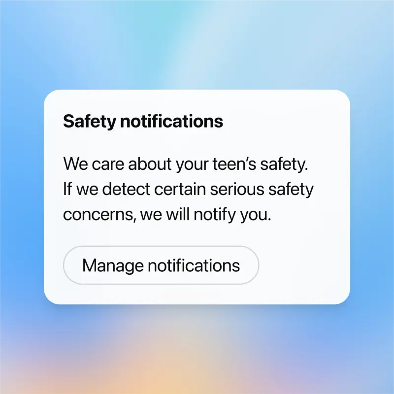 源于自杀悲剧!OpenAI 推出 ChatGPT 家长控制:可设静默时段、关图像生成