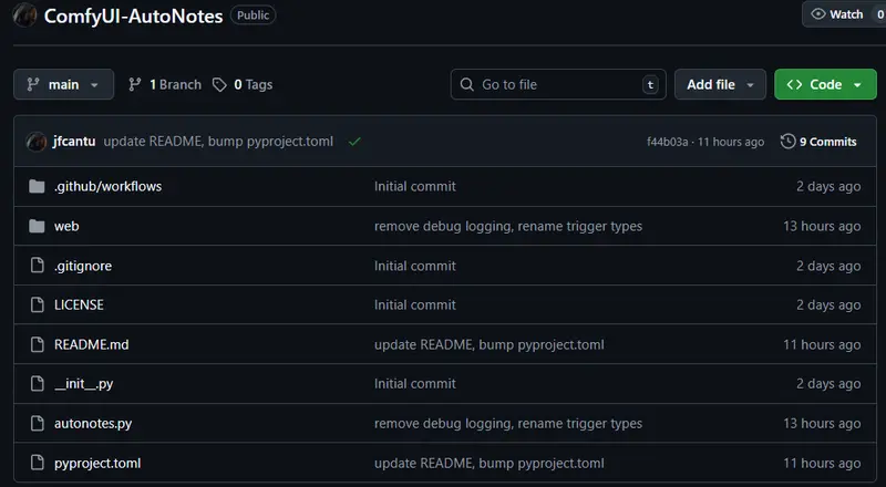 ComfyUI-AutoNotes：专为 ComfyUI 设计的智能笔记插件，根据当前工作流的上下文，自动显示相关的笔记内容