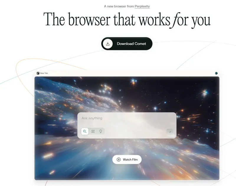 Perplexity旗下 AI 浏览器 Comet 正式免费向所有人开放
