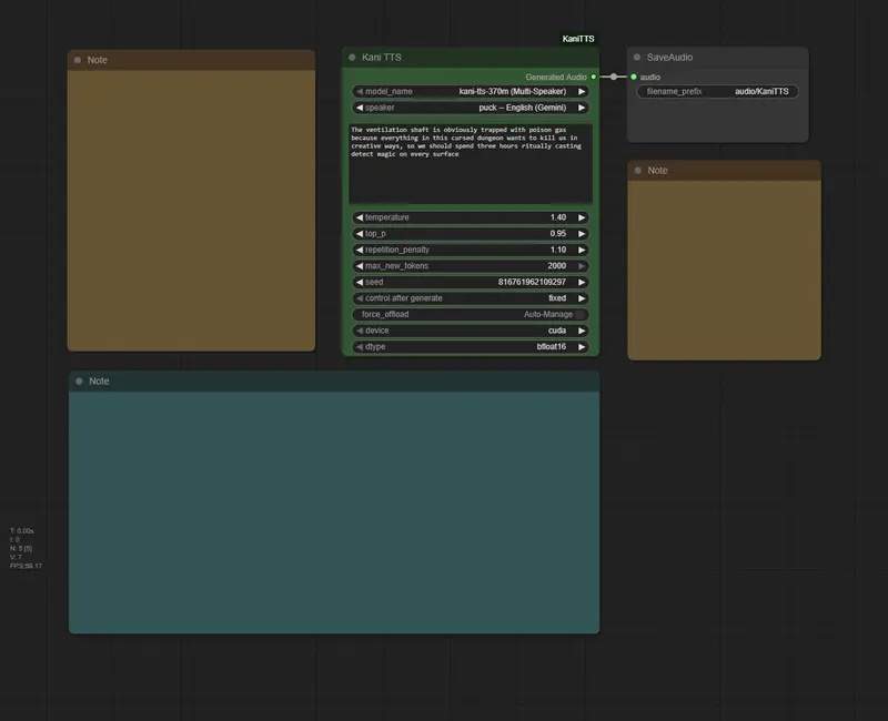 ComfyUI-KaniTTS：让 ComfyUI 拥有高保真实时文本转语音能力