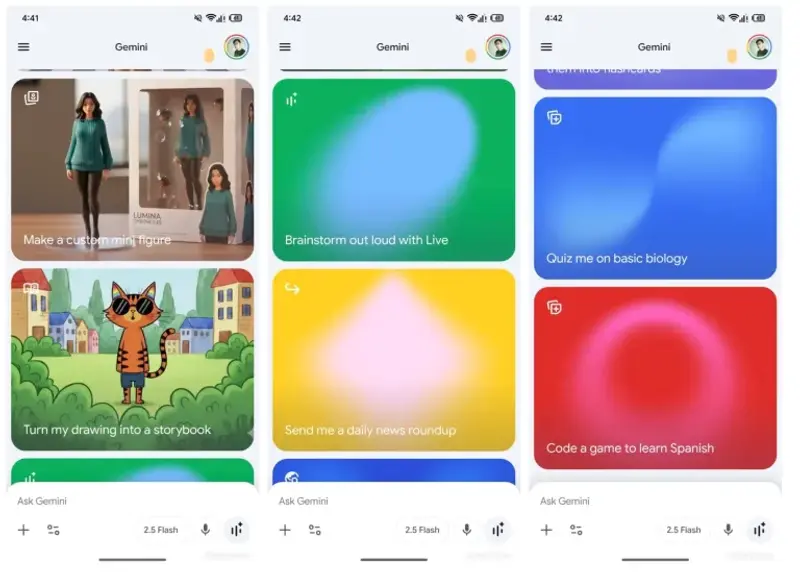 谷歌Gemini应用即将迎来重大改版,或将推出卡片式AI交互界面
