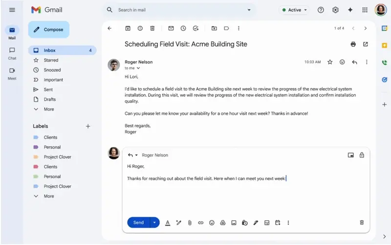 Gmail 新增“帮助我安排”功能,AI 自动帮你协调会议时间
