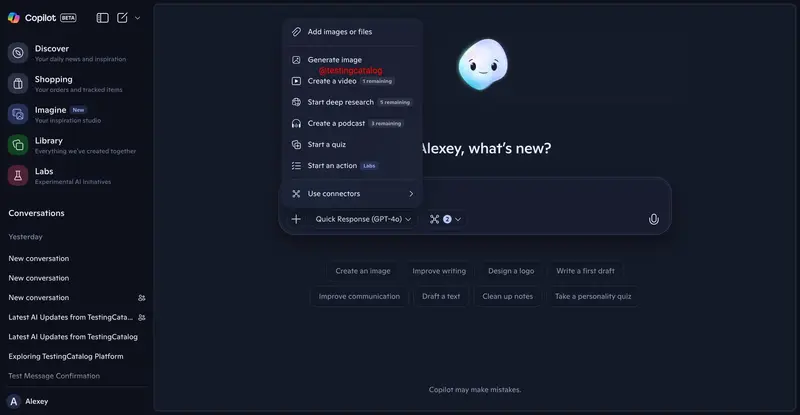 微软测试 Copilot 集成 Sora 2 视频生成与新购物标签