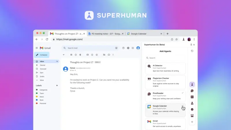 Grammarly 改名为“Superhuman”，推出新的 AI 助手Superhuman Go