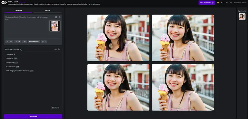 BRIA 发布 FIBO：用 JSON 精确控制光线、构图与相机参数的文生图模型