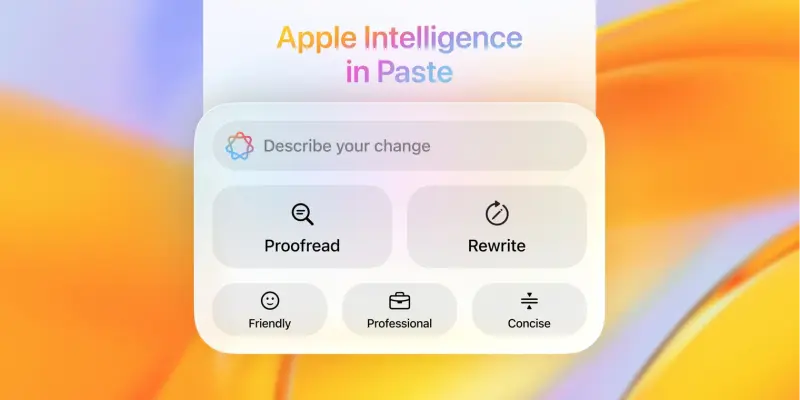 Paste 集成Apple Intelligence实现应用内写作与校对