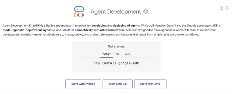 Agent Development Kit (ADK)