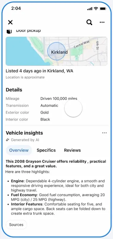 Meta AI驱动Facebook Marketplace大翻新:社交购物+AI加持,二手购物更高效