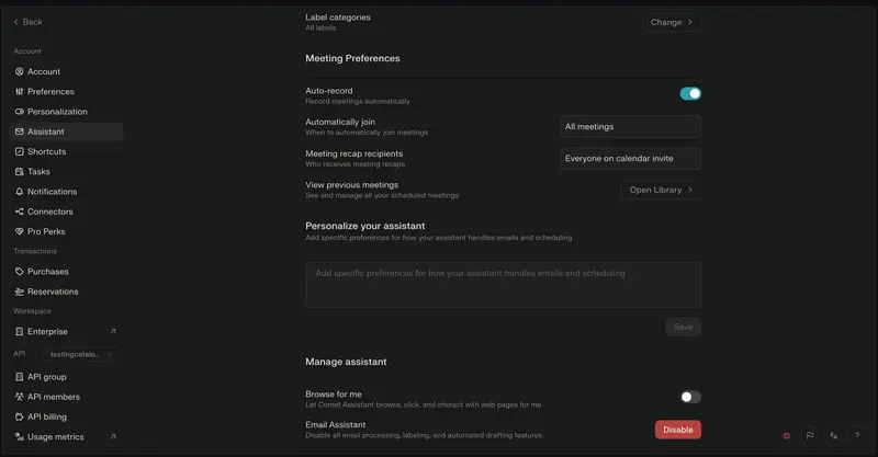 Perplexity 在 Email Assistant 中测试会议视图:集中管理通话与笔记