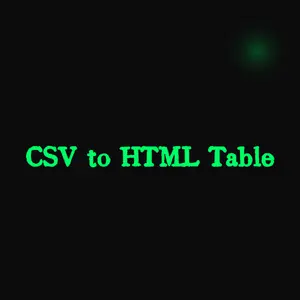 CSV to HTML Table