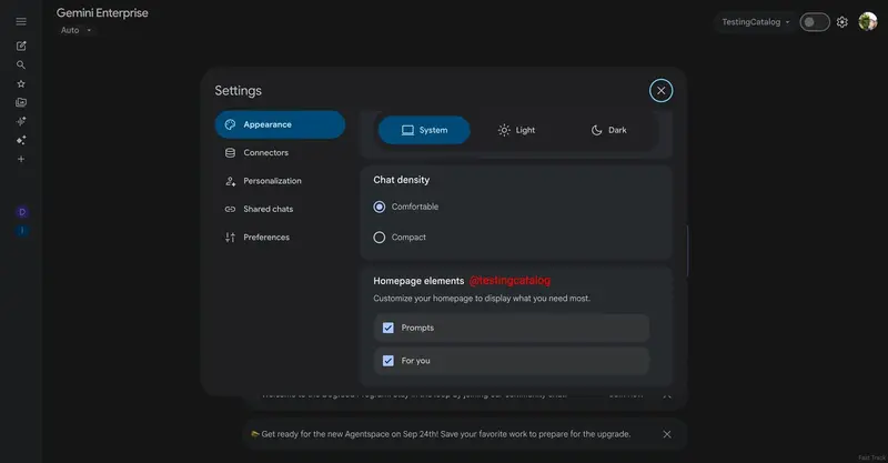 谷歌正在测试 Gemini Enterprise 的 Agentspace Live 功能