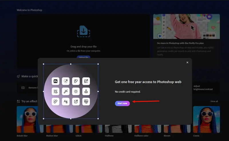 Adobe 新福利!Photoshop 网页版免费用 1 年,安装插件即可领