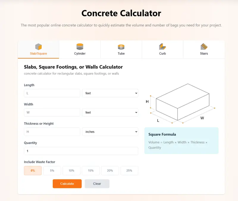Concrete Calculator