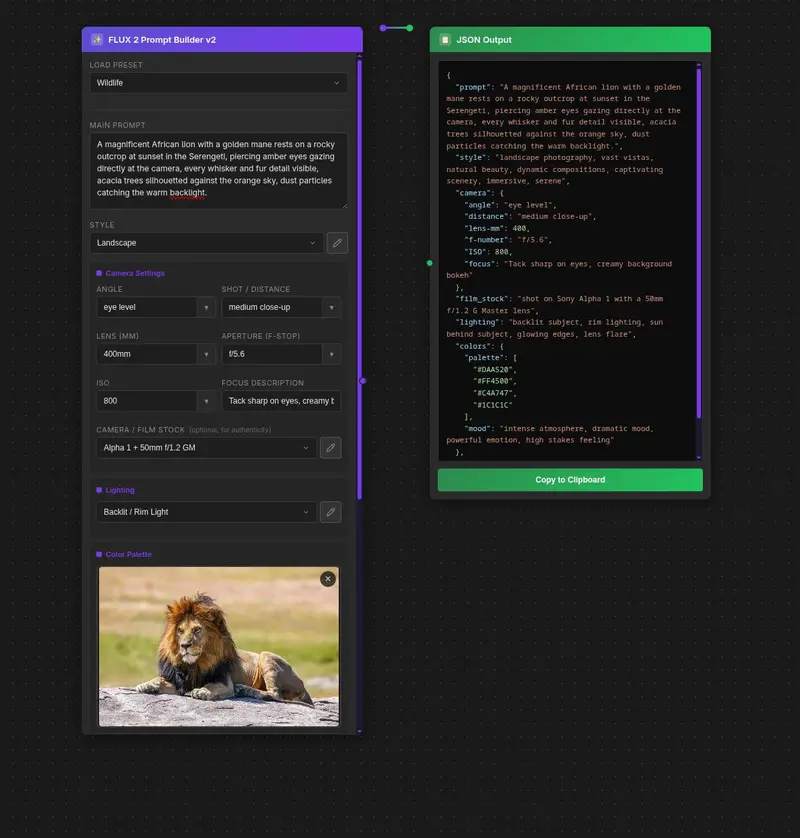 Kiko Prompt Builder：为 FLUX 和 z-image 打造的结构化摄影提示词生成器