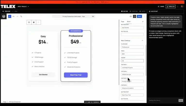 WordPress 的 AI 工具 Telex 已投入实战：非开发者也能秒建交互式网站