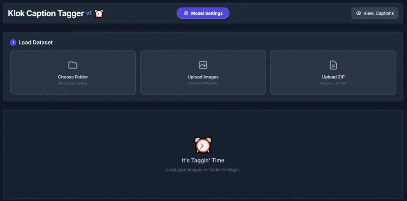 Klok Caption Tagger ：用于AI图像生成的训练数据集管理工具
