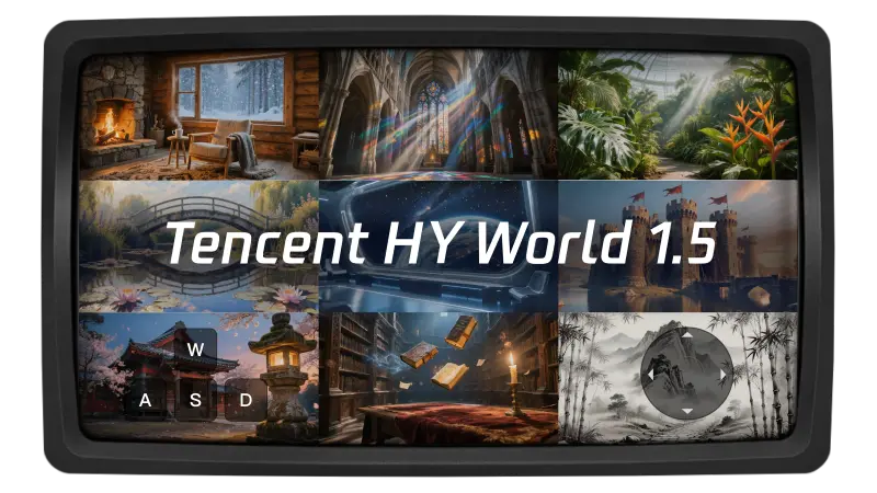 HY-World 1.5:腾讯混元实时交互式 3D 建模框架,24FPS + 几何一致性双突