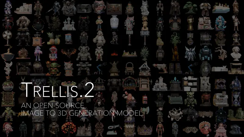 清华与微软推出 TRELLIS.2:单图生成带透明材质的 3D 资产