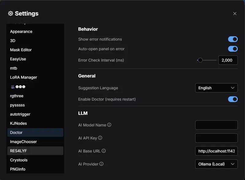 ComfyUI-Doctor:ComfyUI 全时运行期诊断工具,无需再猜测工作流程失败的原因