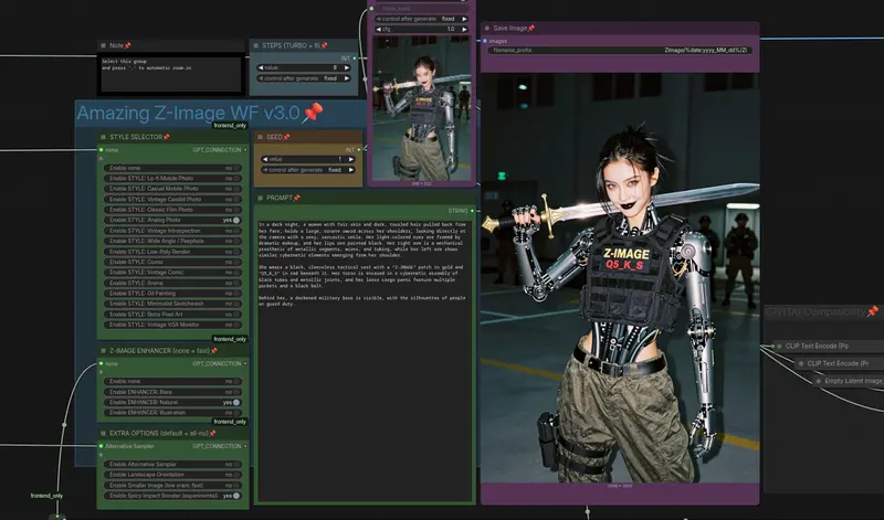 Amazing Z-Image Workflow v3.0：为 Z-Image-Turbo 优化的 ComfyUI 高质量图像生成工作流