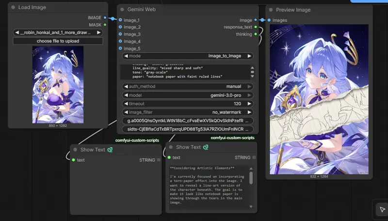 ComfyUI-GeminiWeb：在 ComfyUI 中调用 Google Gemini 网页版图像生成