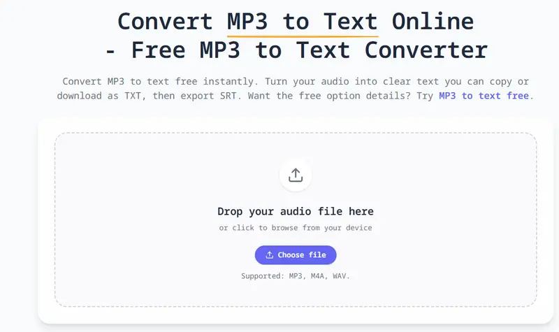 mp3totext
