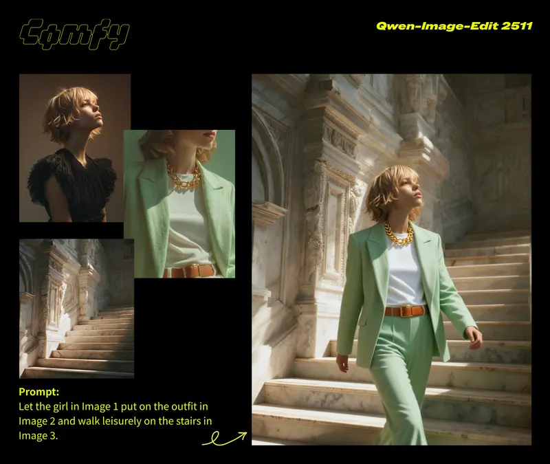 Qwen 图像编辑双模型登陆 ComfyUI:支持指令编辑与图层分解