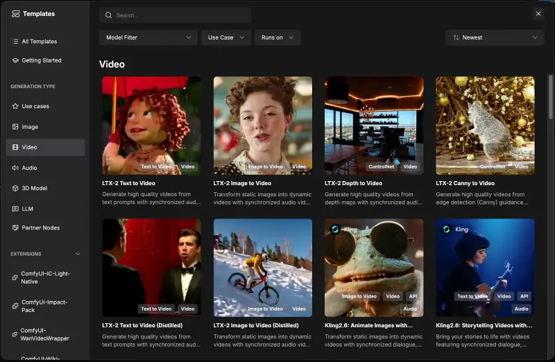 LTX-2 首日集成 ComfyUI，支持同步音视频生成与多模态控制