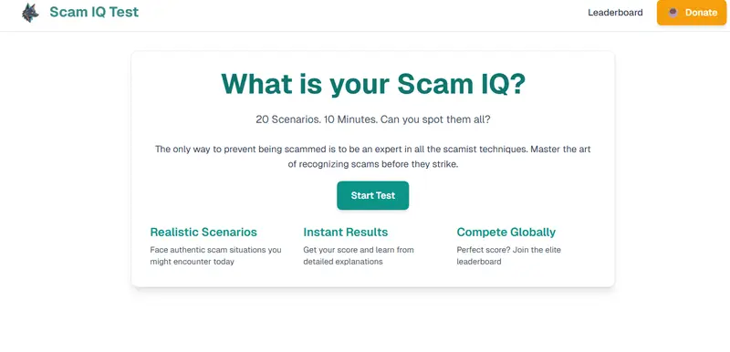 Scam IQ Test