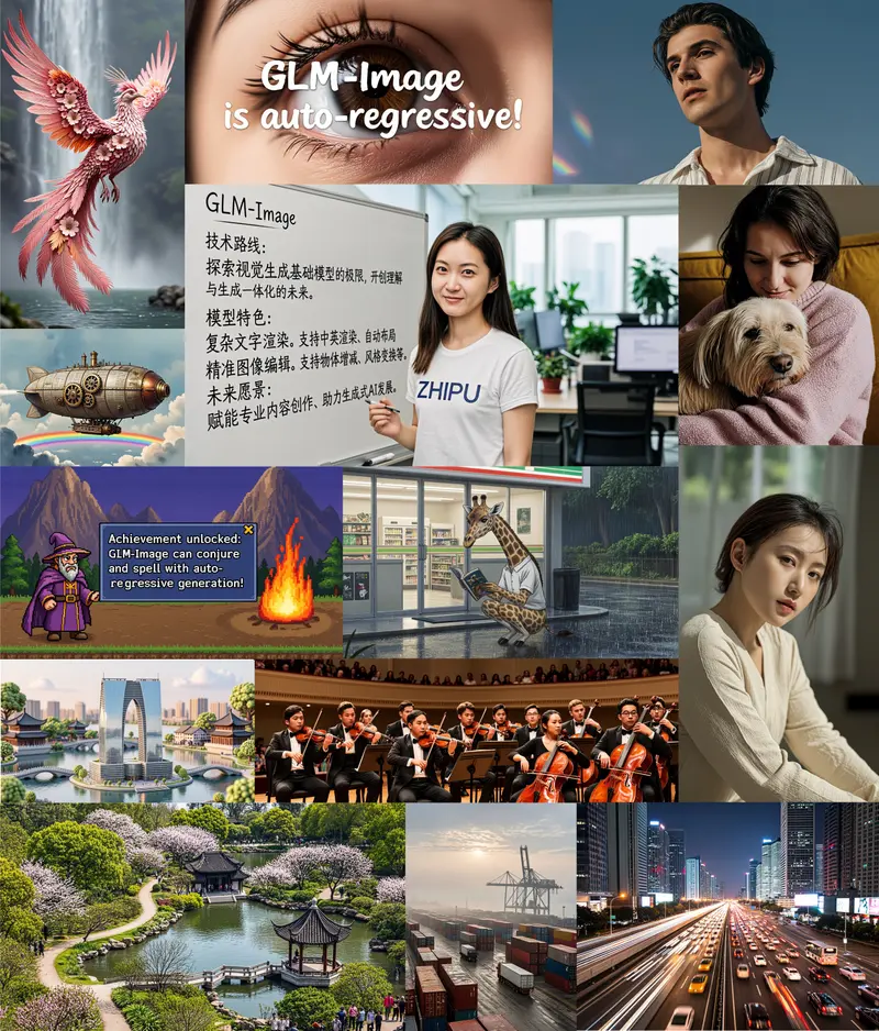 智谱AI开源GLM-Image：自回归+扩散混合架构，攻克知识密集型图像生成难题