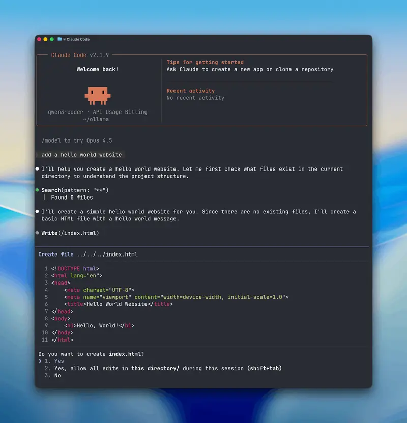 Ollama适配Anthropic API实操指南：用Claude Code调用开源模型