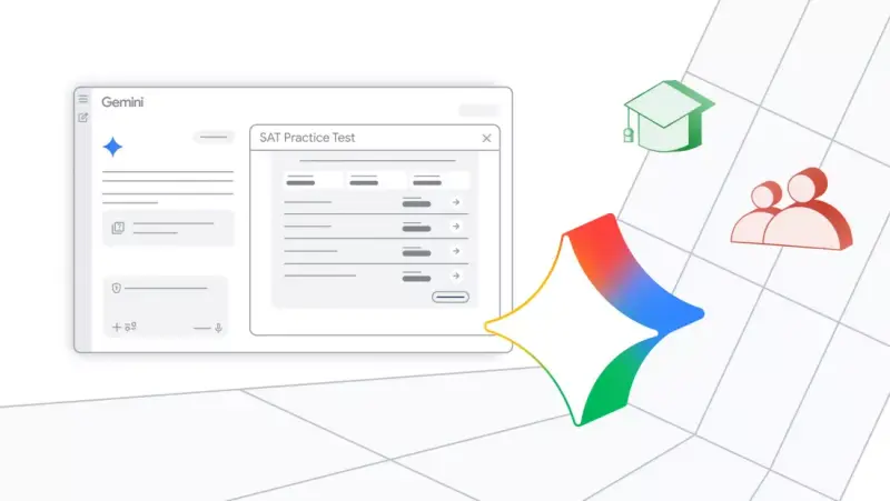 Gemini 推出免费 SAT 模拟测试：AI 生成试卷、自动评分并提供解析